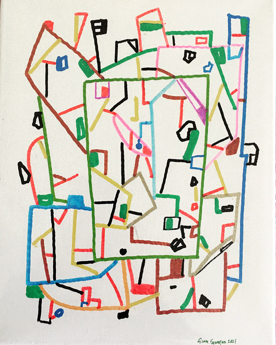 Drawing by Aram Saroyan (courtesy of the artist).
