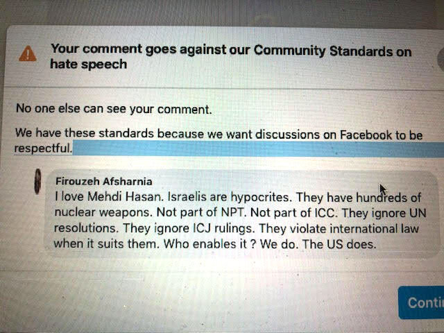 Facebook, according to the  Intercept , reveals it has deleted accounts at the direction of U.S. and Israeli governments.