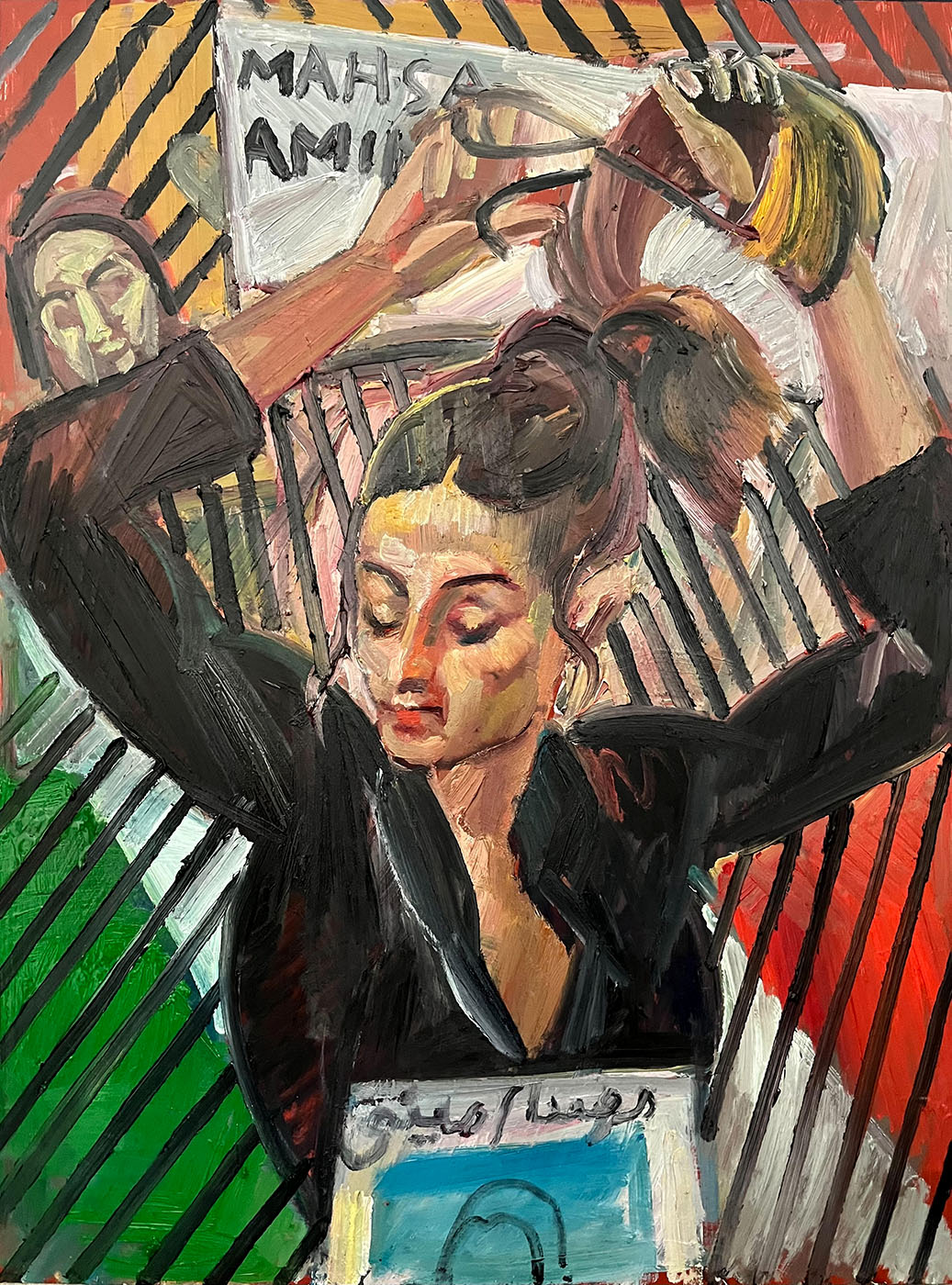 #MahsaAmini—Art by Rachid Bouhamidi, Los Angeles
