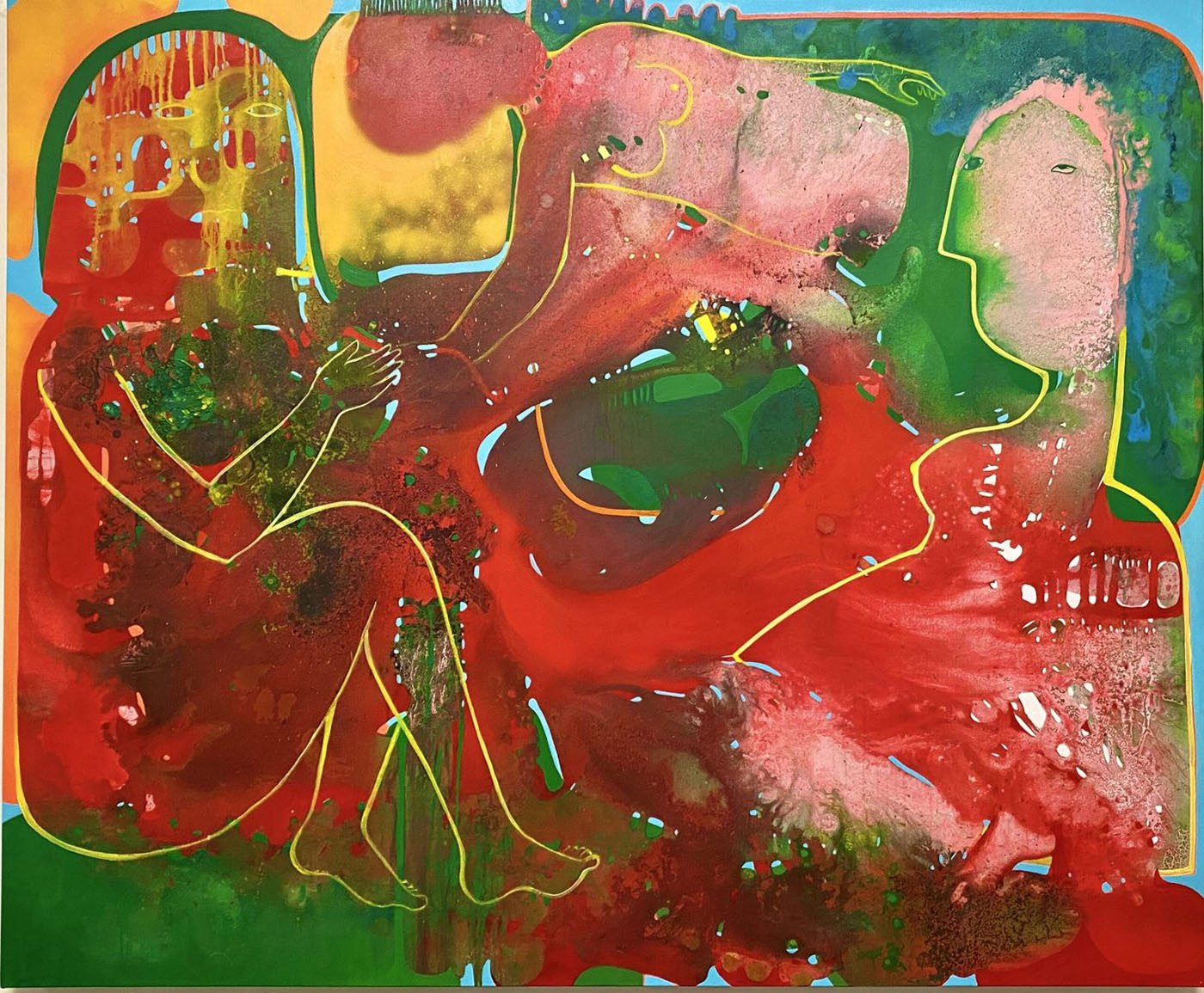 baghdad artist vian sora 6-Bathers-2020-Oil-on-canvas-60-x-72