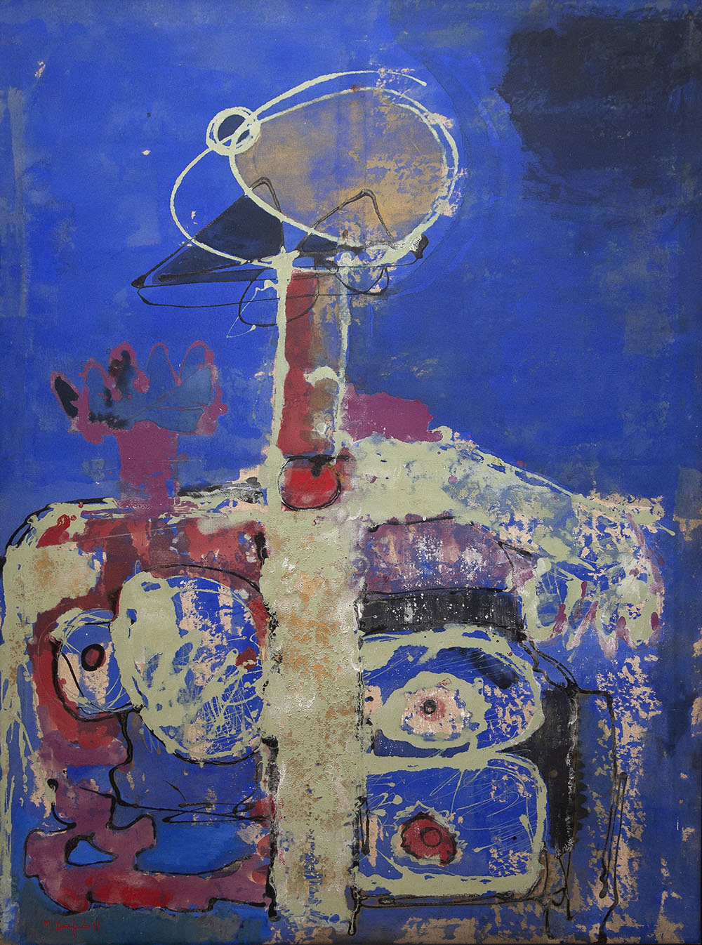 Mustapha Hafid, Voyage cosmique (Cosmic journey), 1972. Collection of the artist