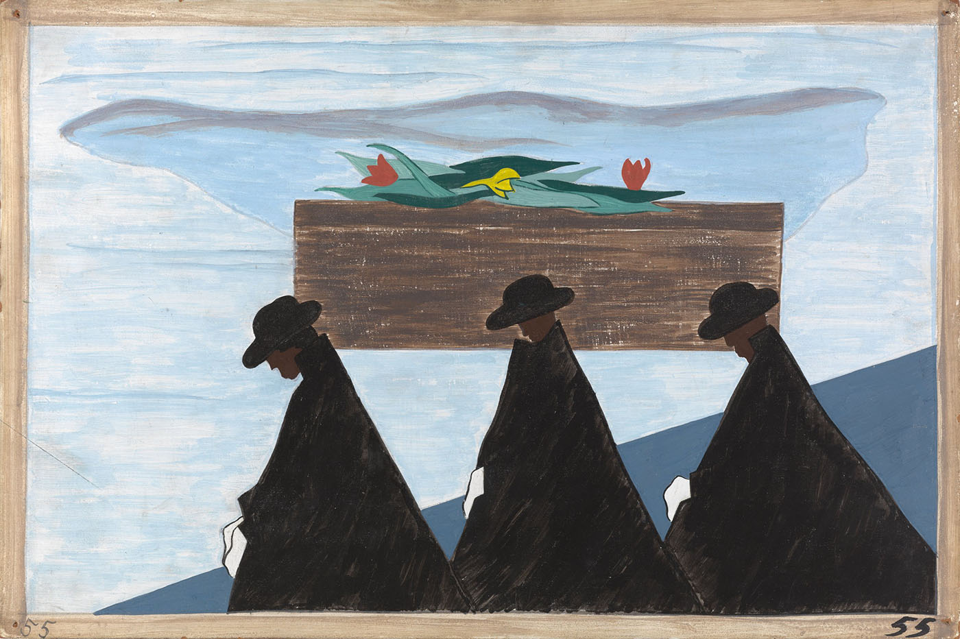 A painting from the MO.CO exhibition of Huma Bhabha, Montpellier (photo Jordan Elgrably)