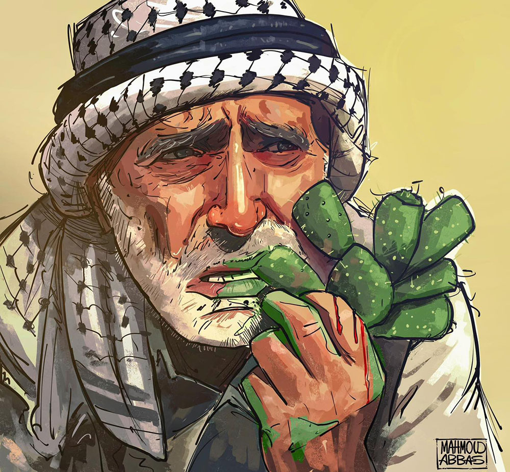 Mahmoud Abbas instagram ma3bs courtesy art of occupied palestine 1000