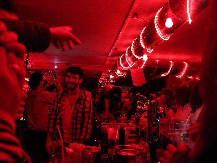 North Africans frequent Belleville's Café Chéri (photo Camille Griffoulières)