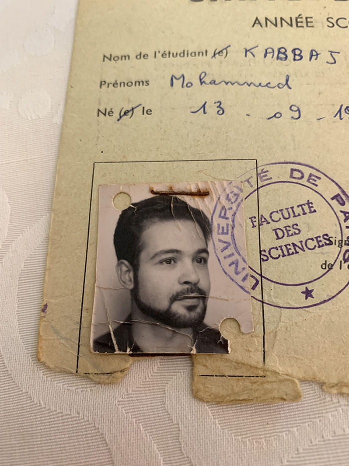 The author's father as a student in Paris.