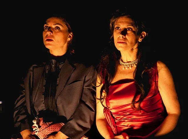 Actresses Amal Omran and Carole Abboud