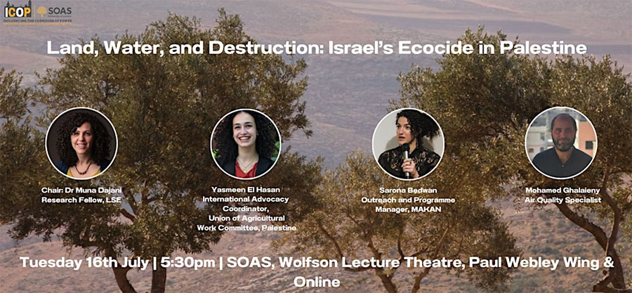 Land Water and Destruction lecture on Israel and Palestine