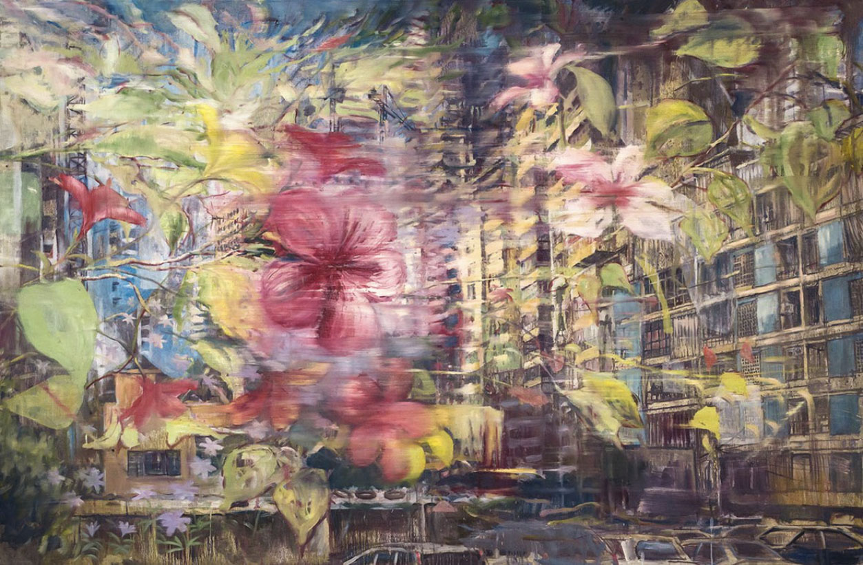 Tom Young, "Zaher Dream," oil on canvas, 140cm x 220cm, 2017.