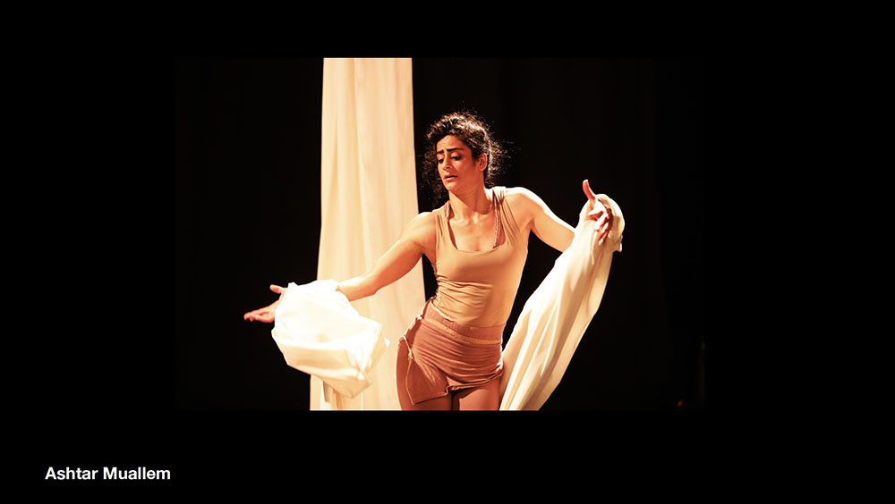 Circus and theatre artist Ashtar Muallem (courtesy Instants Video).
