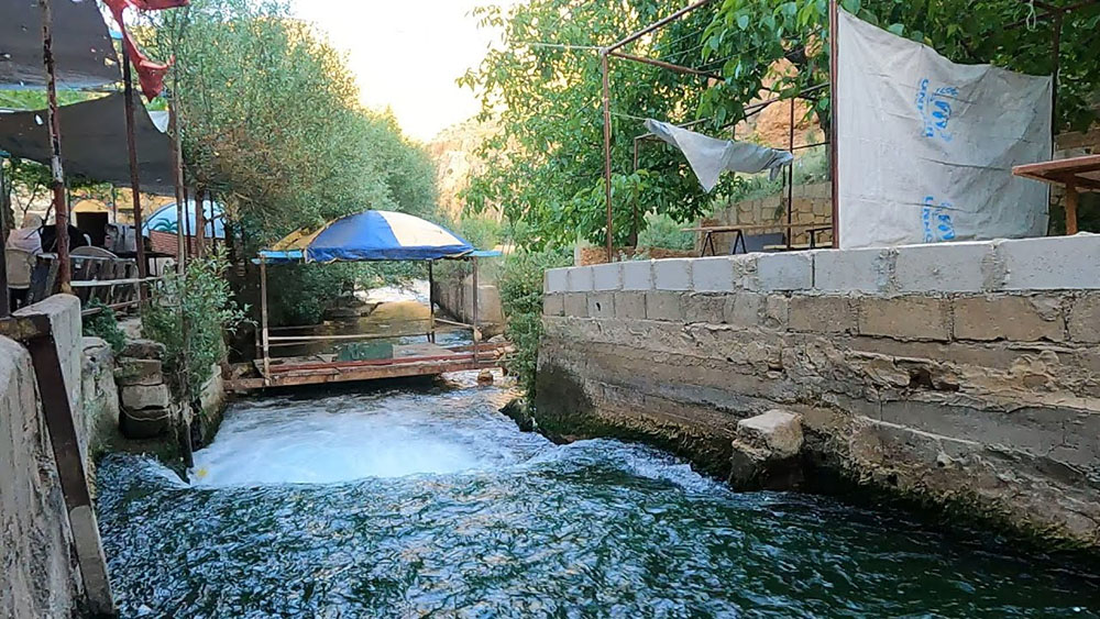 Barada River as seen from Ain Al-Jawza Park in the Wadi Barada District