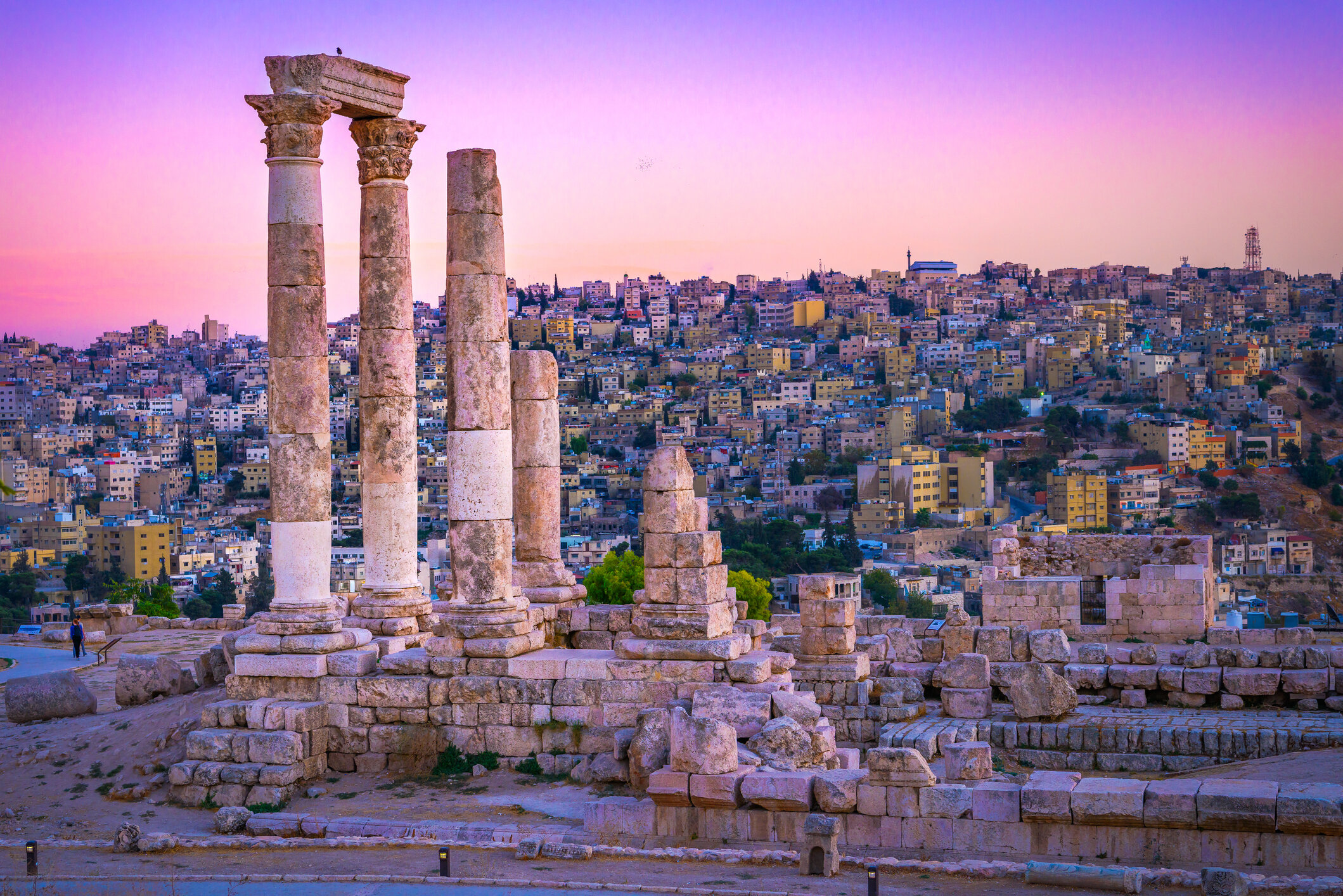 Sunset in Amman, Jordan (photo Getty Images).