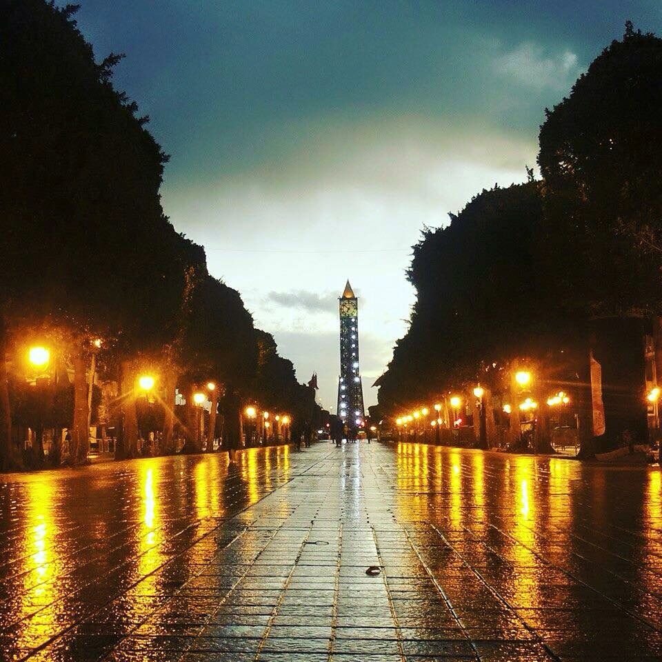 The streets of Tunis were ghostlike and empty during the pandemic.