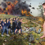 Nazanin Pouyandeh, "The Uprising of Black Souls," oil on canvas, 190x295cm, 2017.