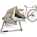 Issam Kourbaj, Capsized, 2020, Crushed pram. photo This Is Photography courtesy the artist