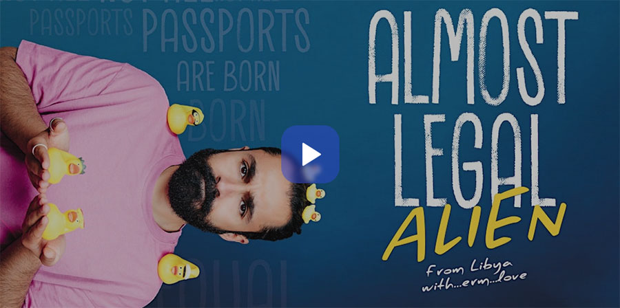 Libyan comedian Mustafa Algiyadi
