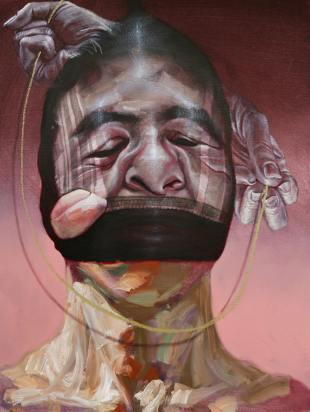 Sara Shamma, Incognito 1, oil on canvas, 60x80cm, 2015