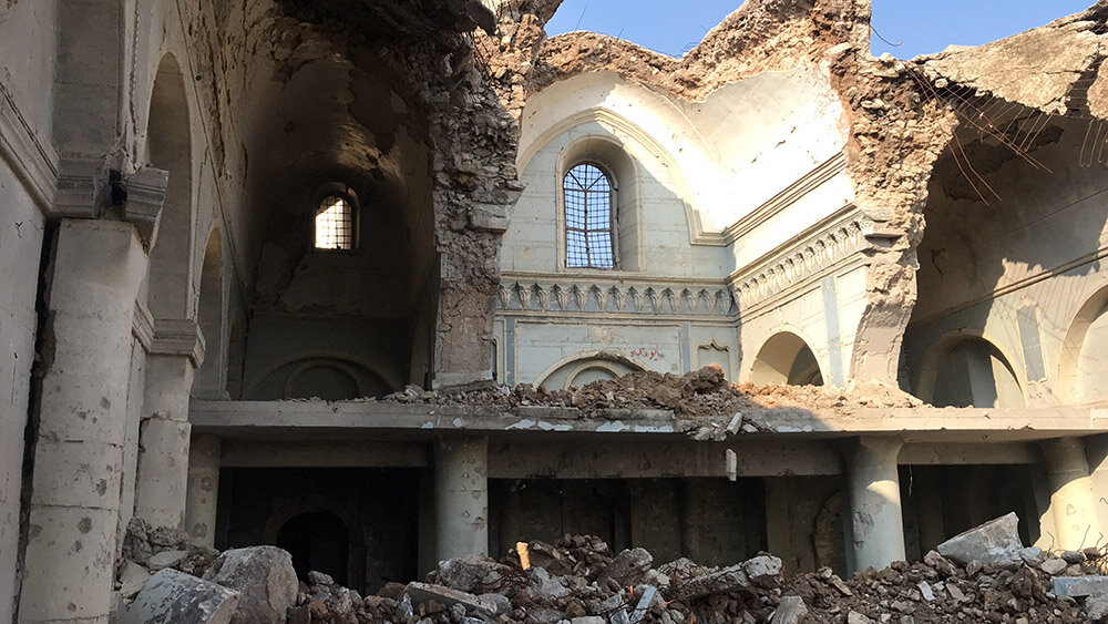 Mosul’s ruined Al Tahera church (photo courtesy Hadani Ditmars).