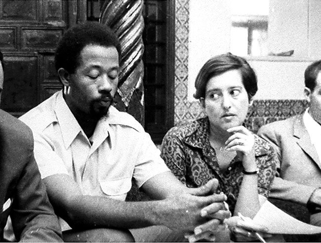 Black Panther Eldridge Cleaver et Elaine Mokhtefi à Alger (photo d'archives)