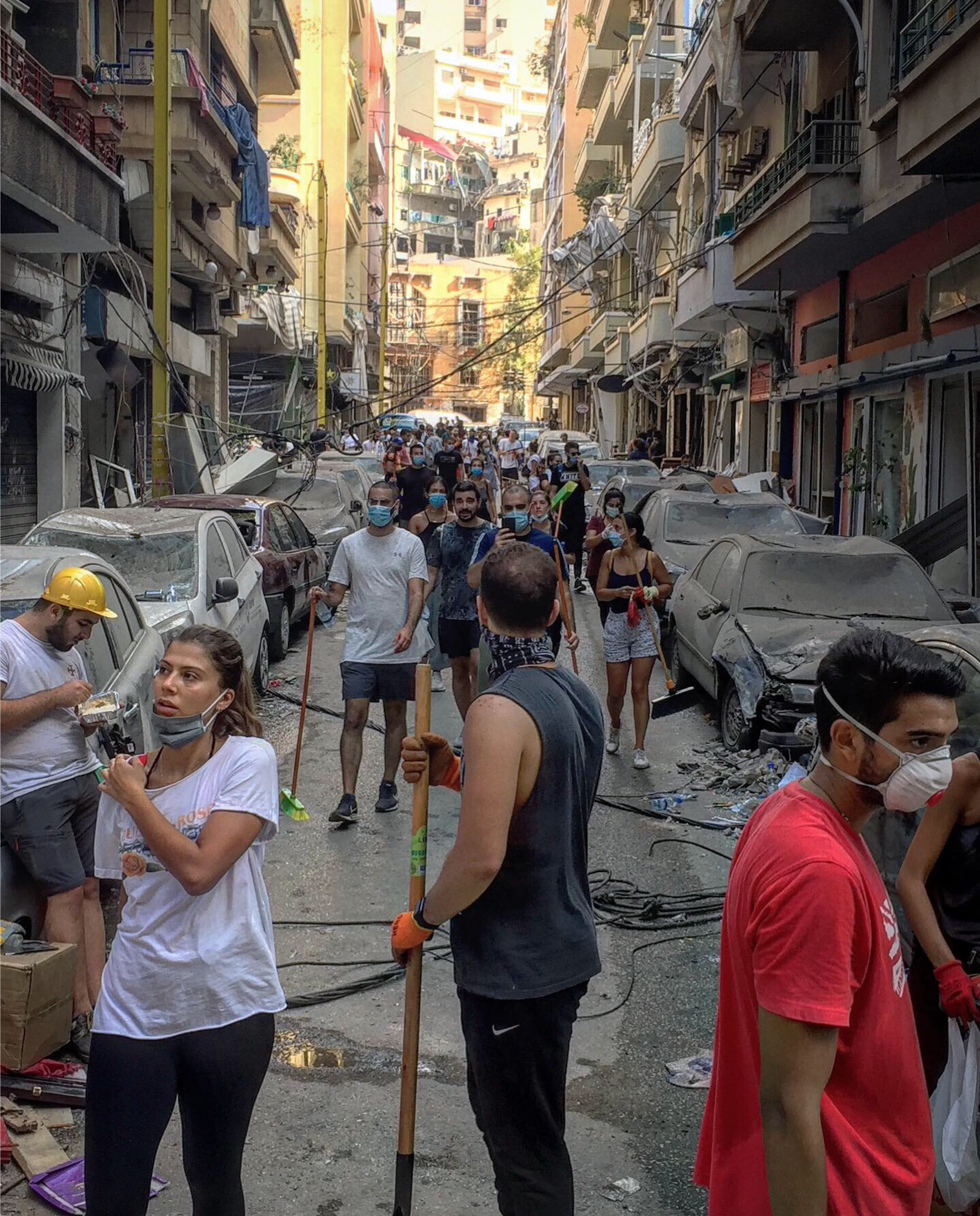 Alexander Fleming Street,&nbsp;Mar Mikhaël, Beirut, August 6, 2020 (Photo: Baris Dogrusöz)