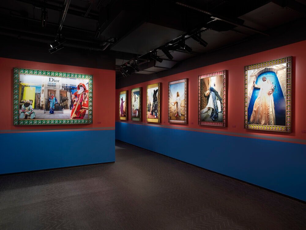 Installation view of Hassan Hajjaj's VOGUE: The Arab Issue Courtesy Fotografiska, New York (Photo: Dario Lasagni).