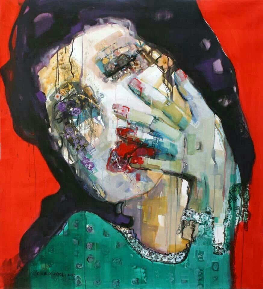 Untitled, painting by Syrian artist Aula Al Ayoubi (courtesy Aula Al Ayoubi)