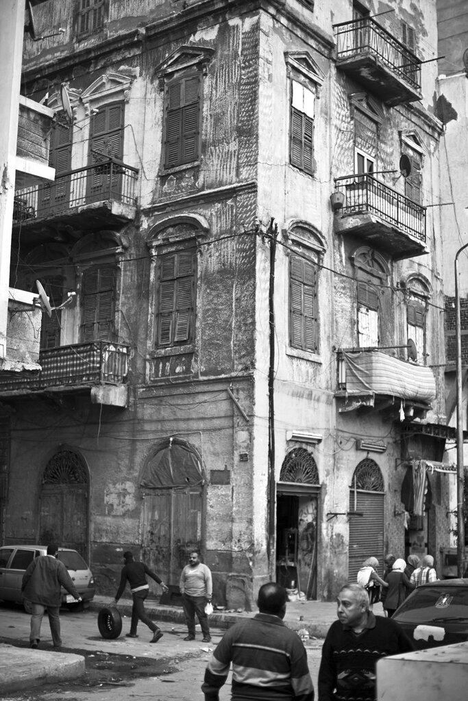 Street scene from Alexandria's port area. The city's fortunes took off with the opening of the Suez Canal in 1869.