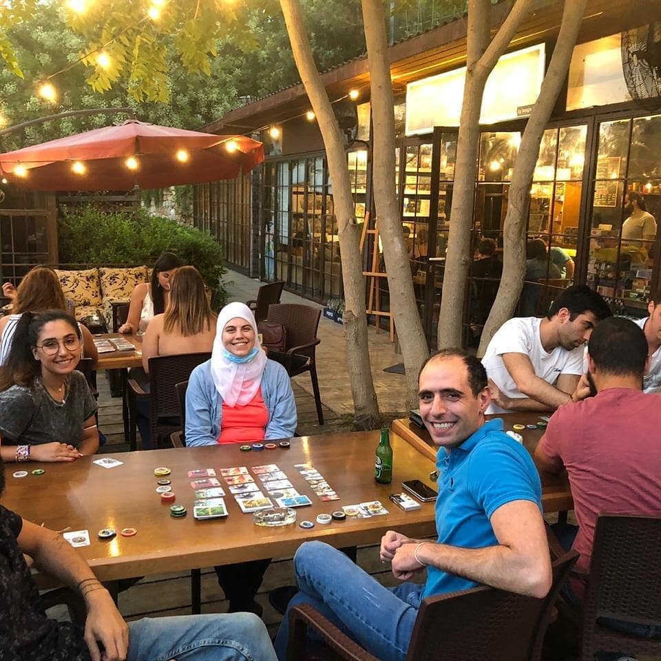 Lebanese shebab gather to play games and socialize at the On Board store and café, on the edge of Beirut.