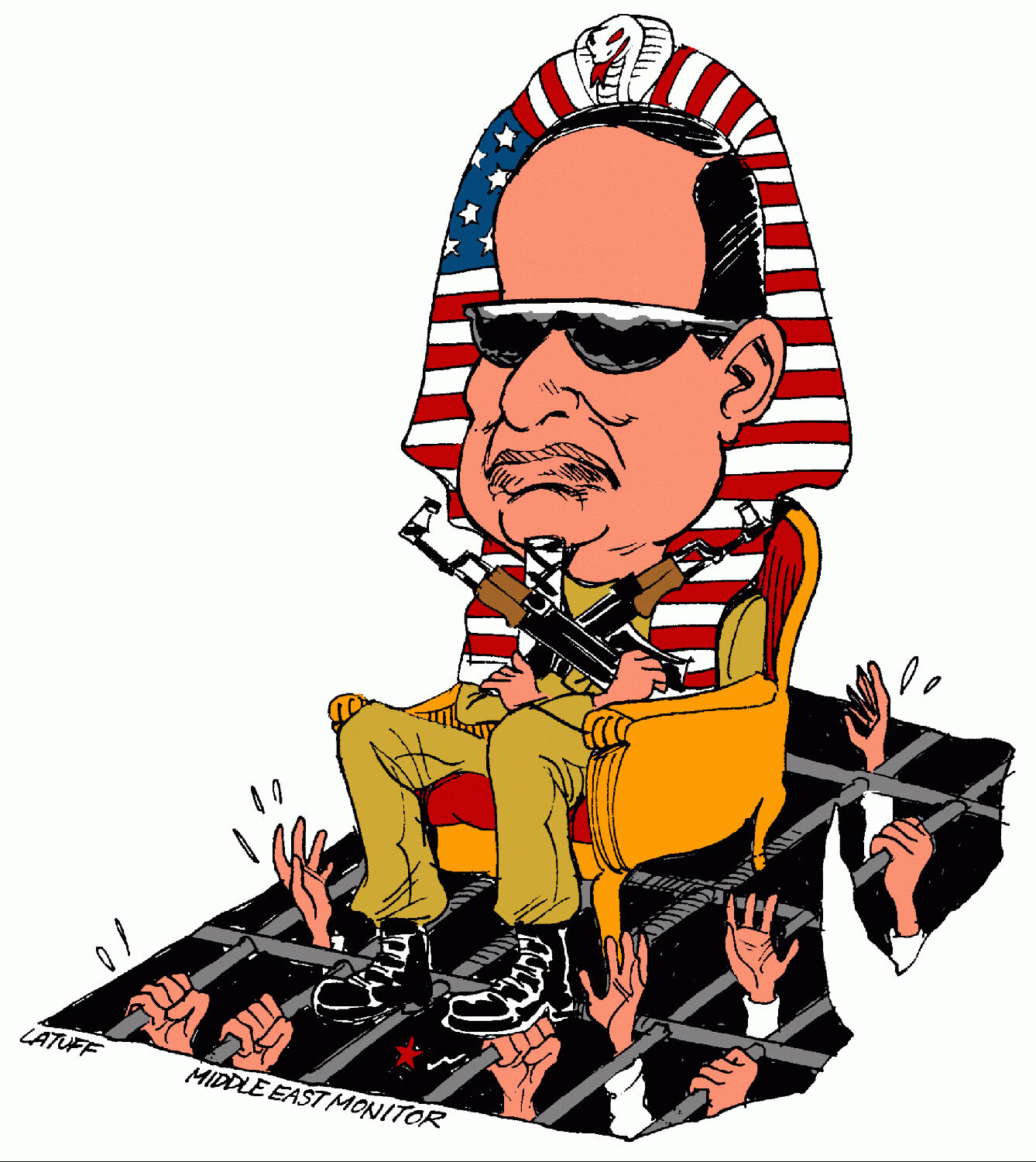 Latuff's caricature of Egypt's president, Abdelfattah el-Sisi.