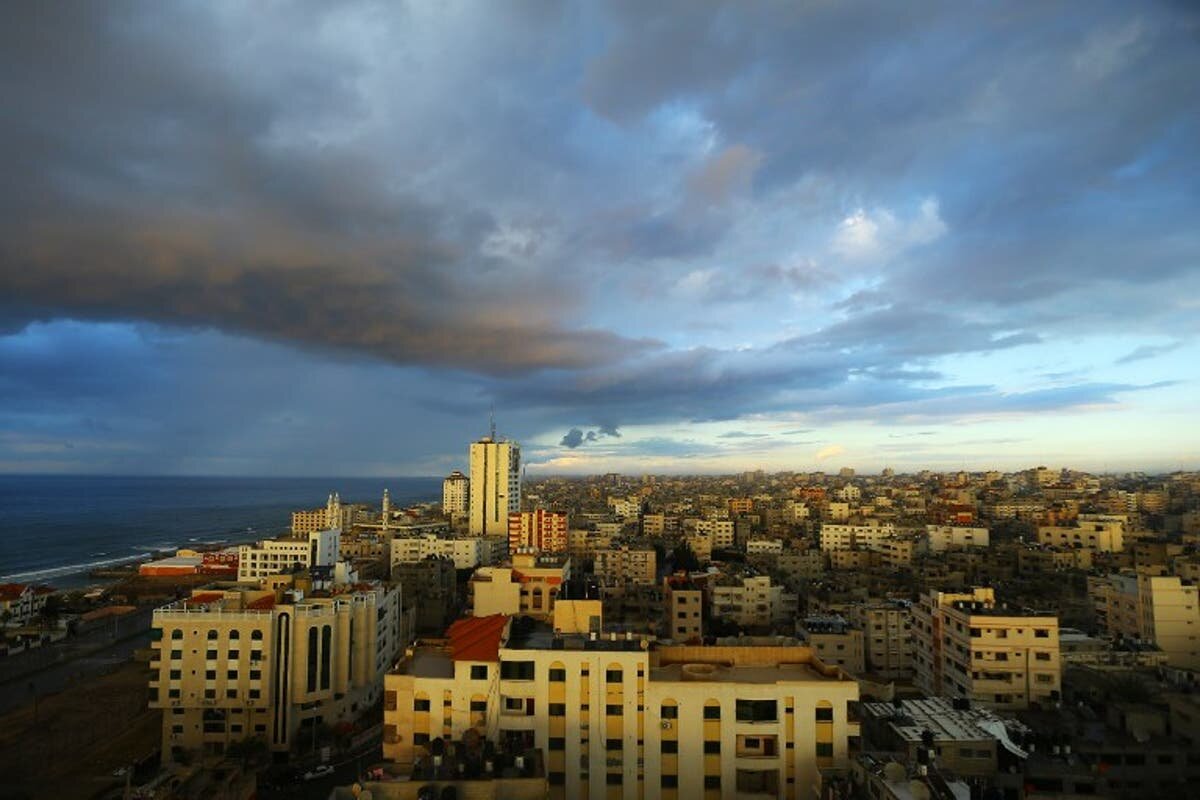 The skies over Gaza…
