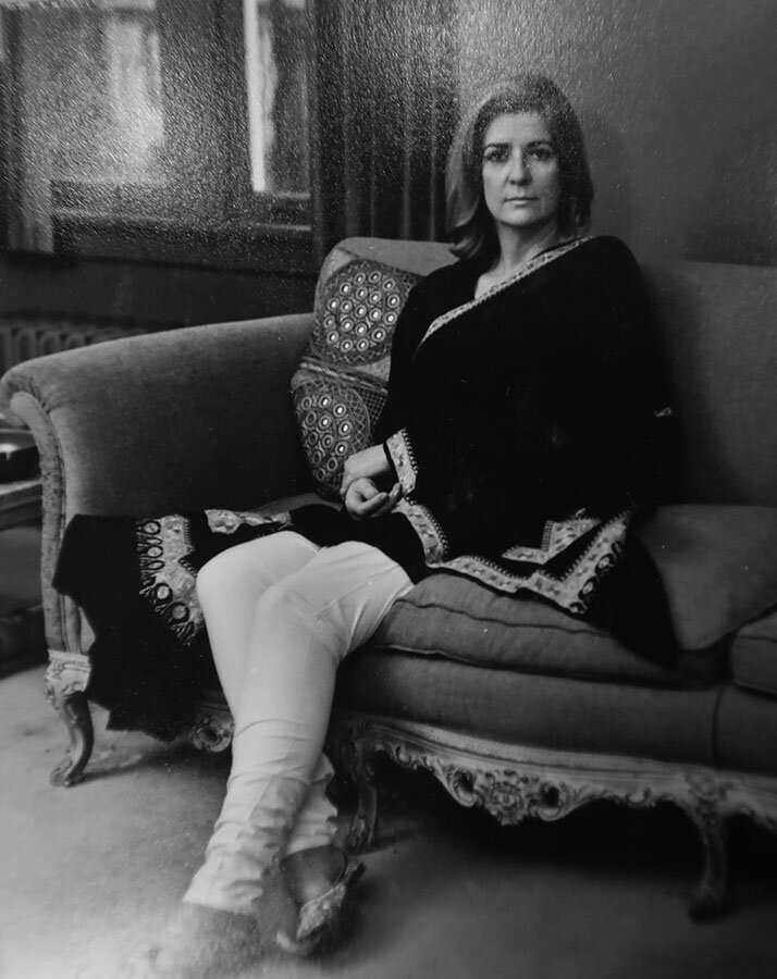Carolyn Kizer at home in Lahore (photo courtesy Marian Janssen).