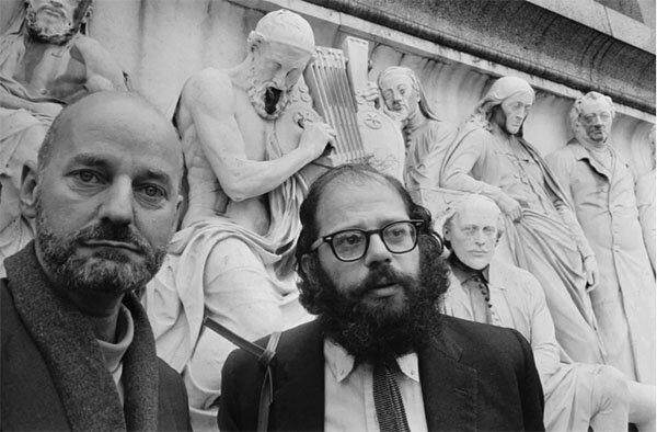 Lawrence Ferlinghetti with Beat poet Allen Ginsberg, whose book   Howl  , published by City Lights, triumphed at its 