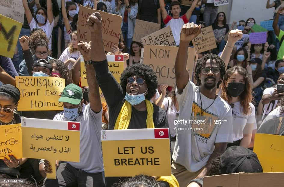 Protesters earlier this year in Tunis (Photo; Getty Images)