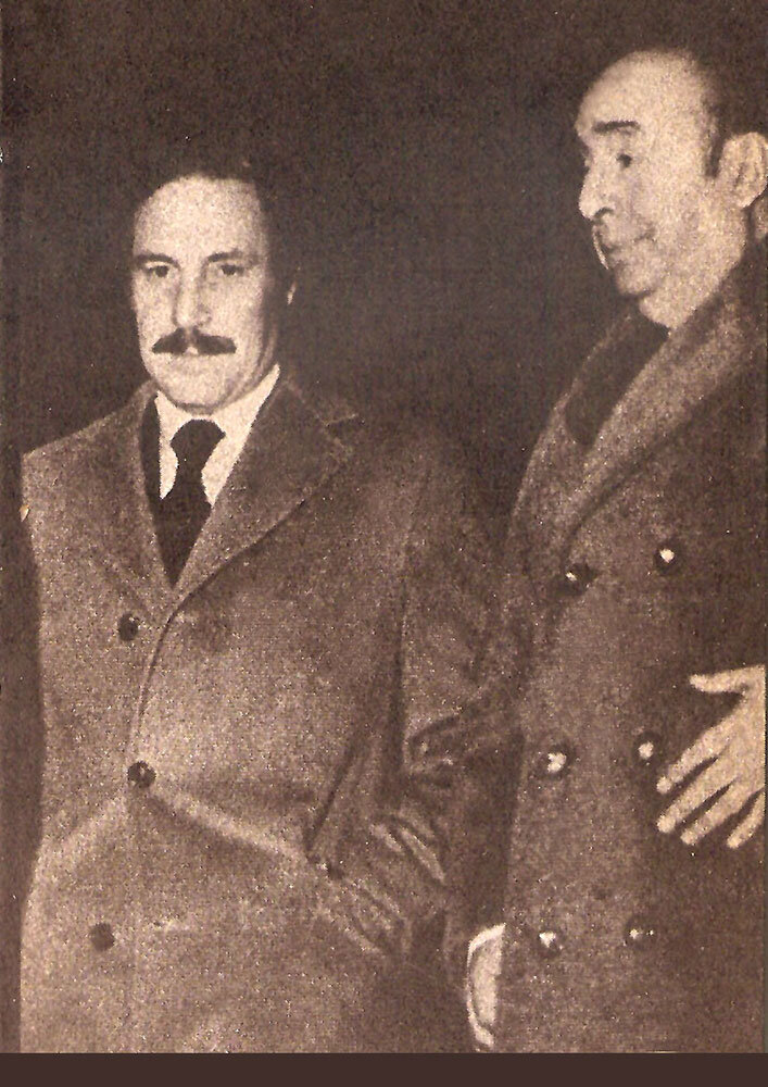 Orlando Letelier con Pablo Neruda