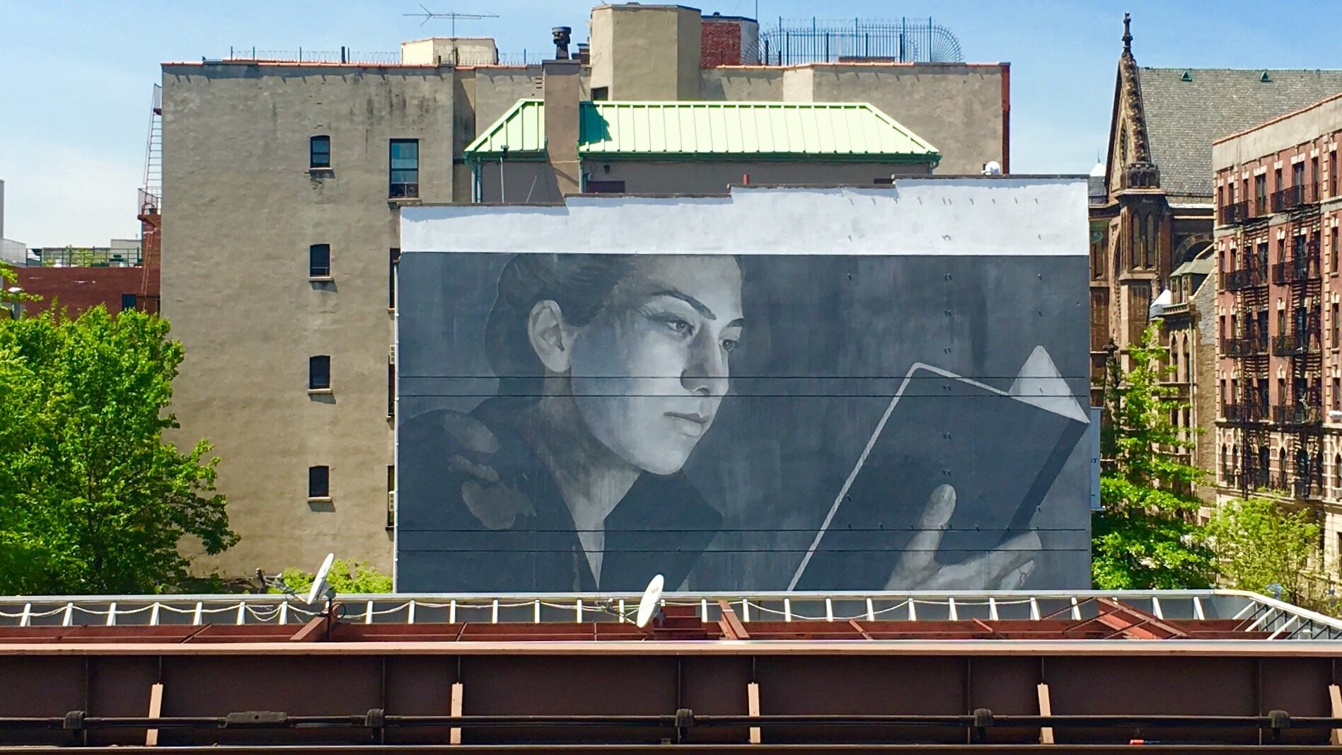 HARLEM, NEW YORK A portrait on Storefront Academy, Park Ave. and 129th St., by Australian artist <a href=