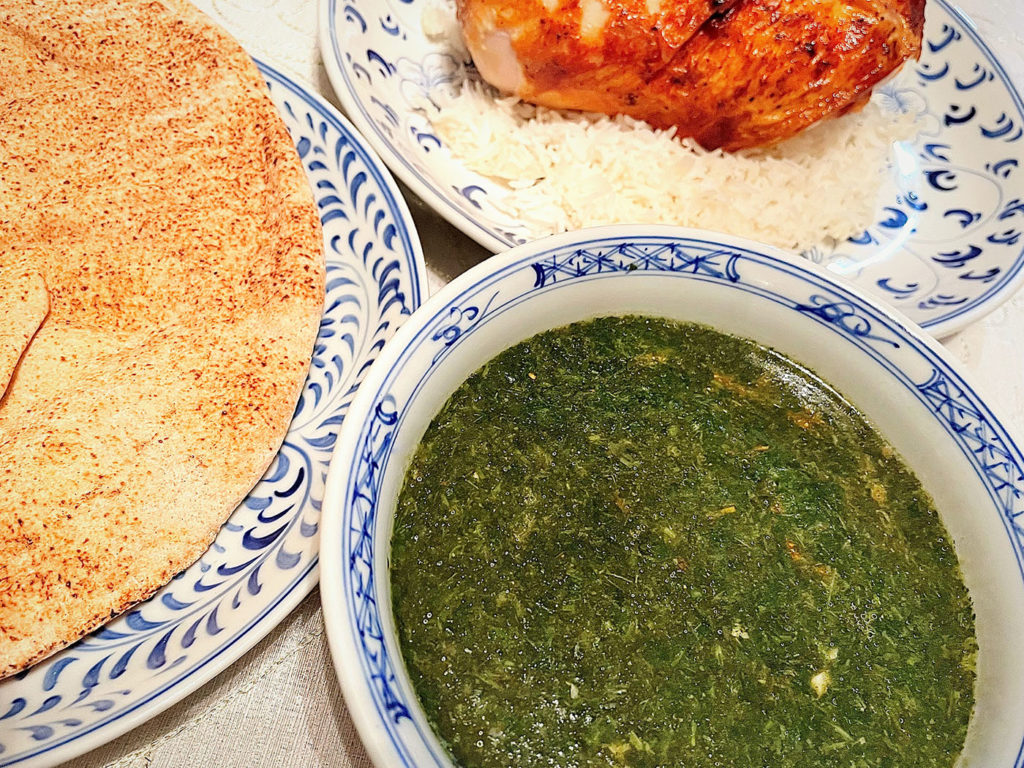 Nevine Abraham's Egyptian-style mouloukhiya.