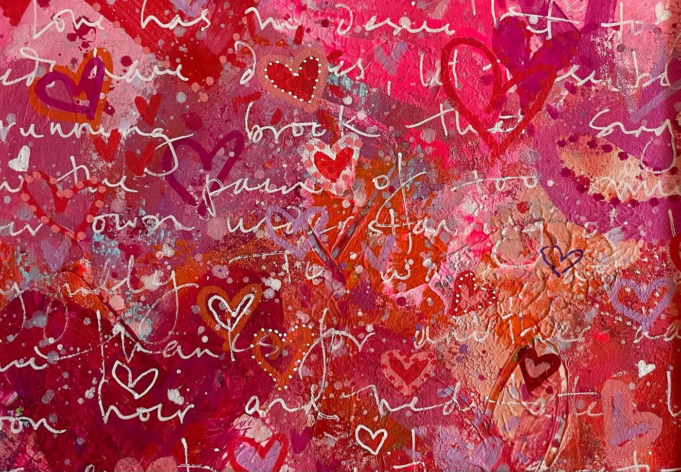 5. lettres d'amour : Gibran On Love, 13x20cm, acrylique sur papier, 2022
