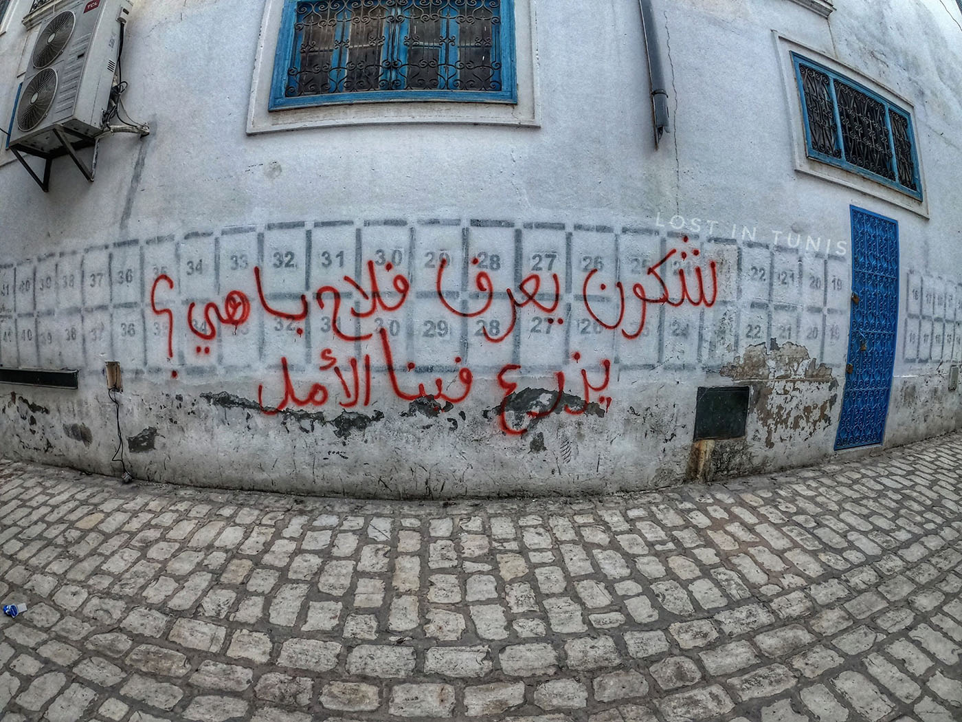“Who knows a good farmer? To plant hope in us” (photo Lost in Tunis).