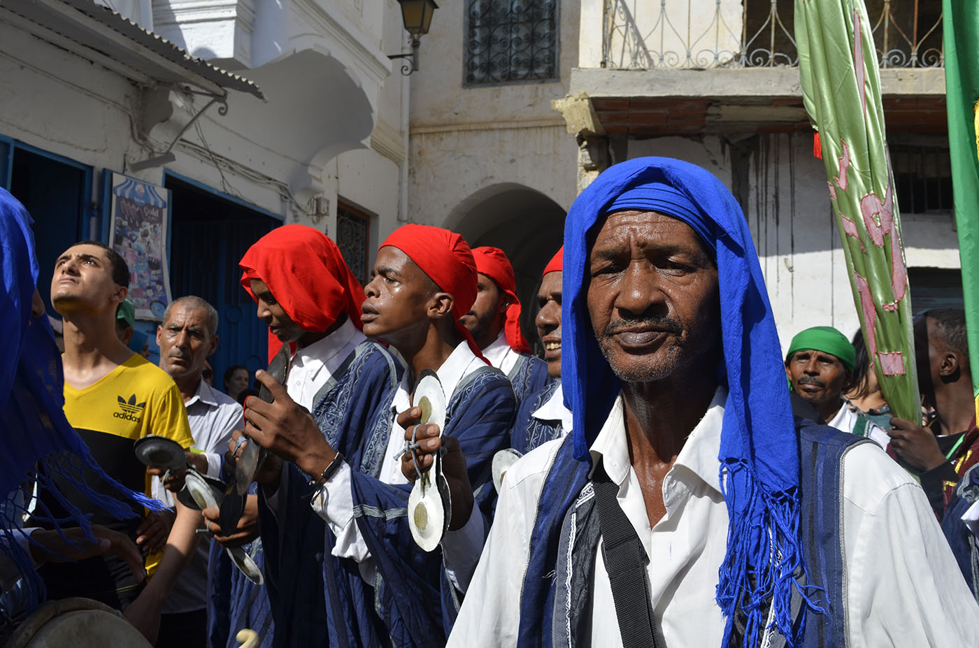 Stambeli musicians in Tunis on Mawlid An-Nabaoui (photo Shreya Parikh).