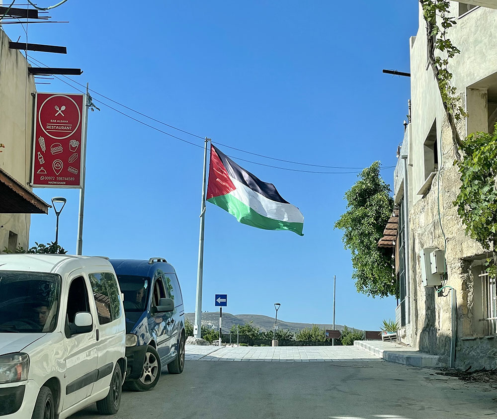 The largest flag in Palestine, in Sebastia