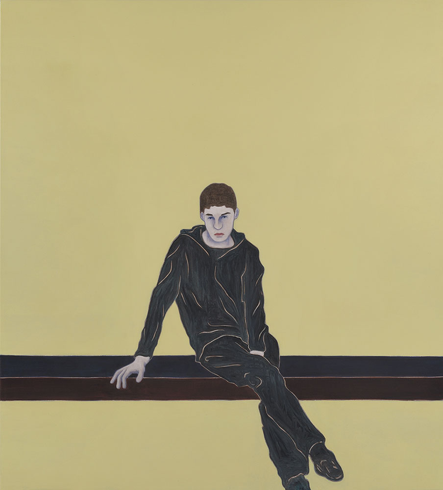 Djamel Tatah, Untitled, oil and wax on canvas, 220x200cm, 2016.