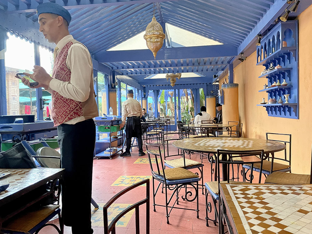 A waiter at Sqala restaurant, Casablanca.