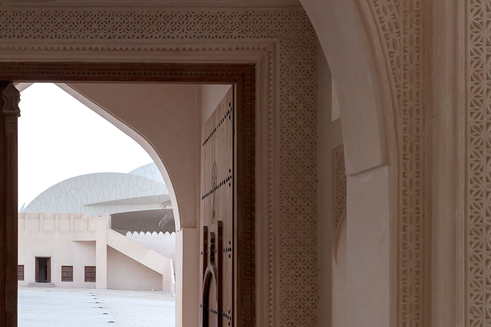 3.The view through time: Restored doorway in the Palace of Sheikh Abdullah bin Jassim Al Thani looking into the courtyard of the National Museum of Qatar, Iwan Baan (courtesy of NMoQ).