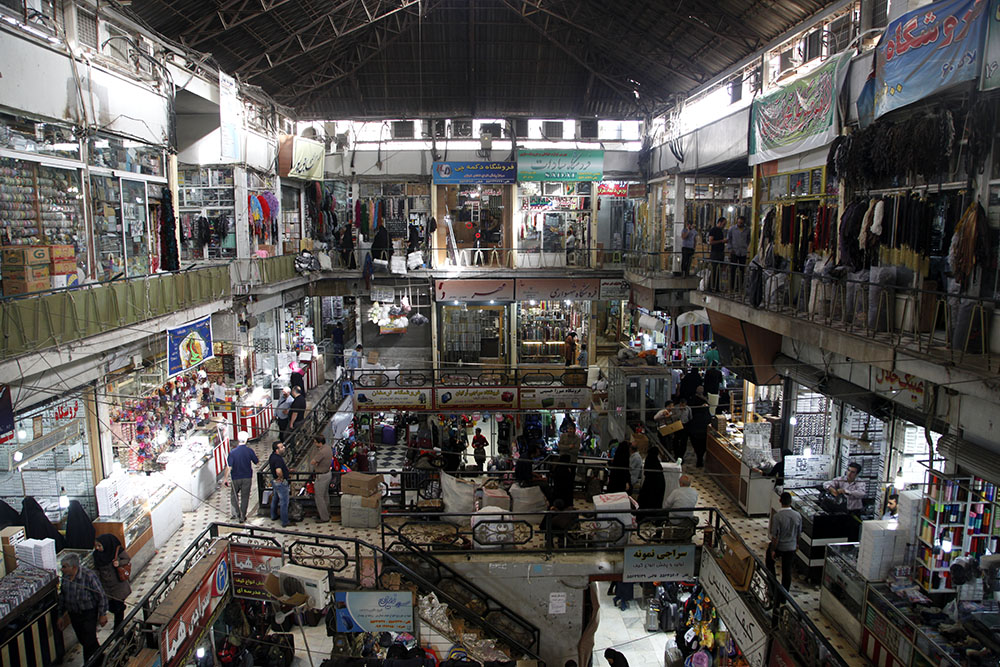 Inside the apparel sellers’ quarter of the Grand Bazaar of Tehran (all images courtesy Peyman Hooshmandzadeh).