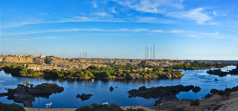 Highest point over the mountains and rocks in the River Nile in Aswan photo Mohamed Saeed
