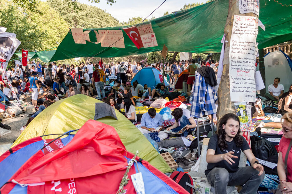 Istanbul June 08 2013 - People living in tents during the protests against demolition of Taksim Gezi Park photo Ipek Morel Diplikaya