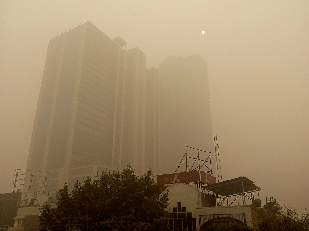 Poulluted_killer_fog_in_Delhi courtesy wikipedia commons