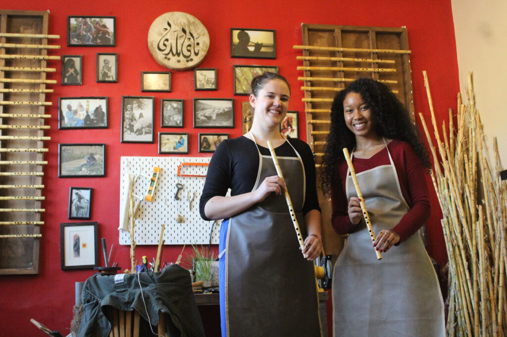 two women in the beit al nai work room in amman