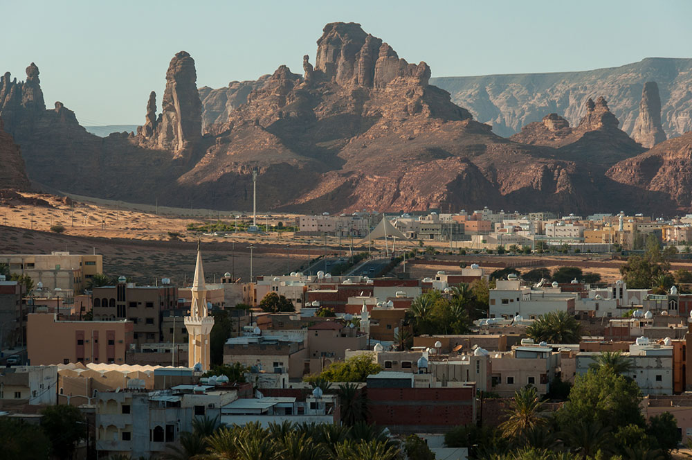 Overlooking the city of Al Ula, Saudi Arabia photo brizardh