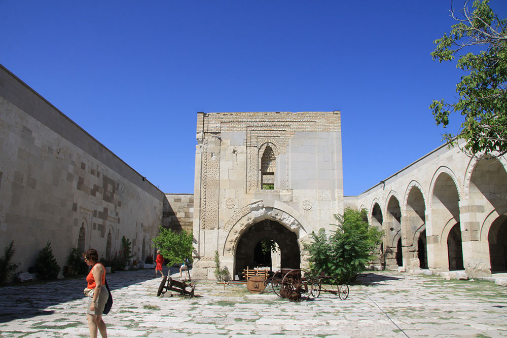 Sultan Han is a large 13th-century Seljuk caravanserai located in the town of SultanhanÄ±, Aksaray Province, Turkey. It is one of the three monumental caravanserais in the neighborhood of Aksaray