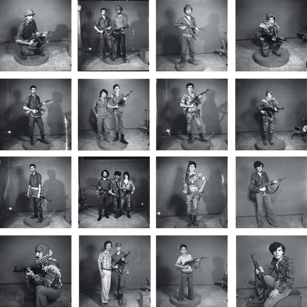 Akram Zaatari, After They Joined The Military Struggle, Saida early 1970s, 2007, detail, silver prints, courtesy of Sfeir-Semler Gallery